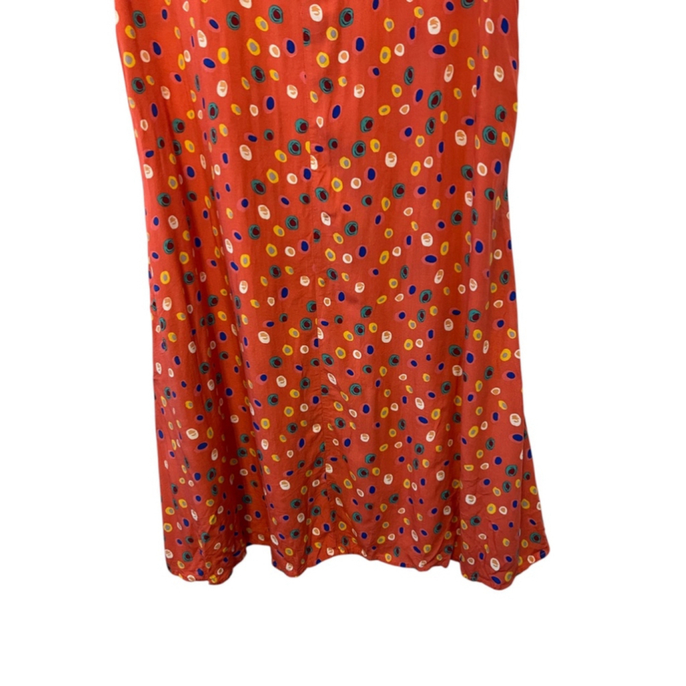 Papillon Red Multicolour Dot Print Shift Dress Women’s Medium Sleeveless - Picture 6 of 10